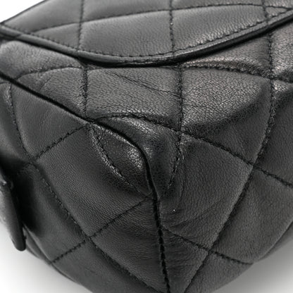 Chanel Lambskin Quilted Flap Cosmetic Case Black 12 of 17