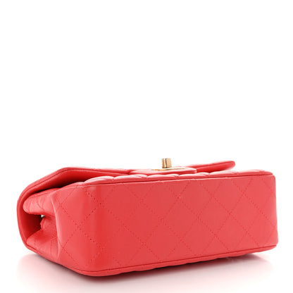 Chanel Lambskin Quilted Mini Rectangular Flap Red 4 of 10