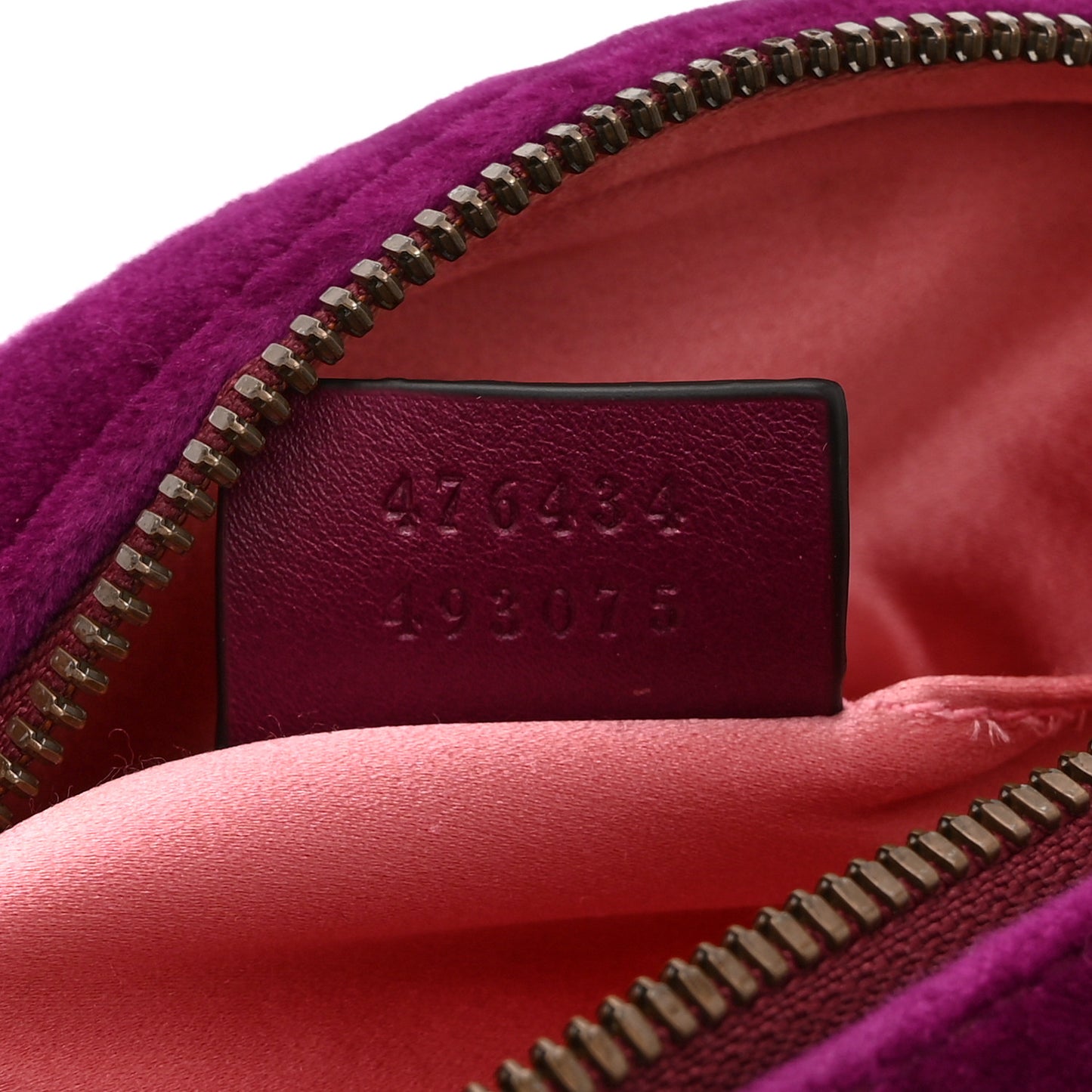 Velvet Matelasse GG Marmont Belt Bag 85 34 Fuchsia Violet Cyclamen