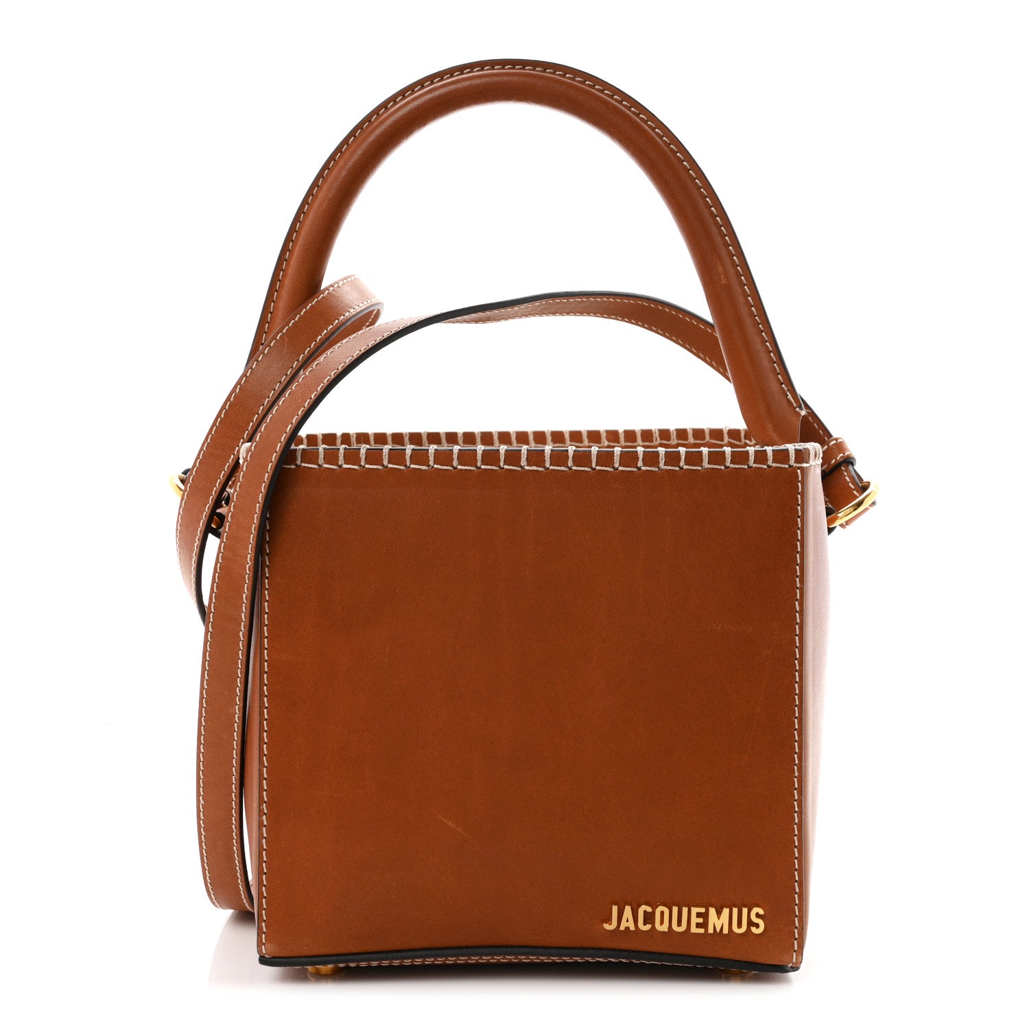 Jacquemus Calfskin Le Seau Carre Bag Brown 1 of 9