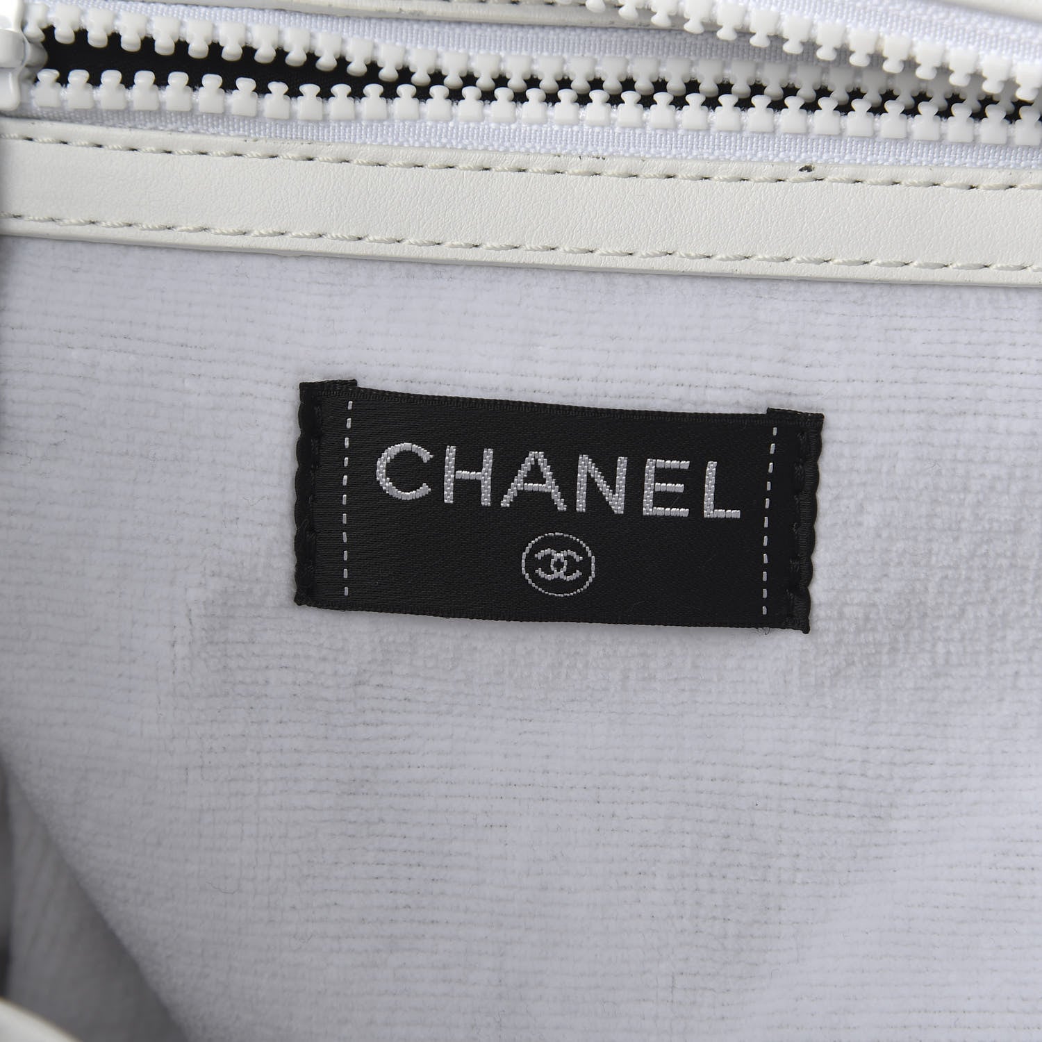 Chanel Terry Cotton Resin Chain Fizzy Hobo Blue White 8 of 13