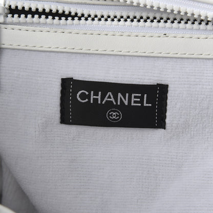Chanel Terry Cotton Resin Chain Fizzy Hobo Blue White 8 of 13