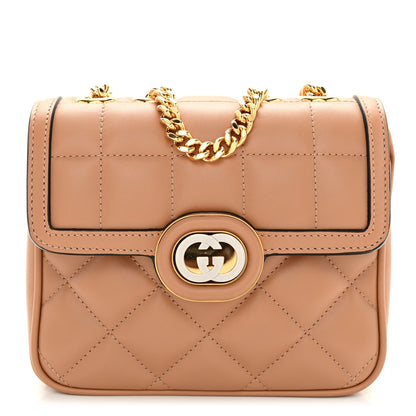 Gucci Calfskin Quilted Mini Deco Shoulder Bag Camelia 1 of 10