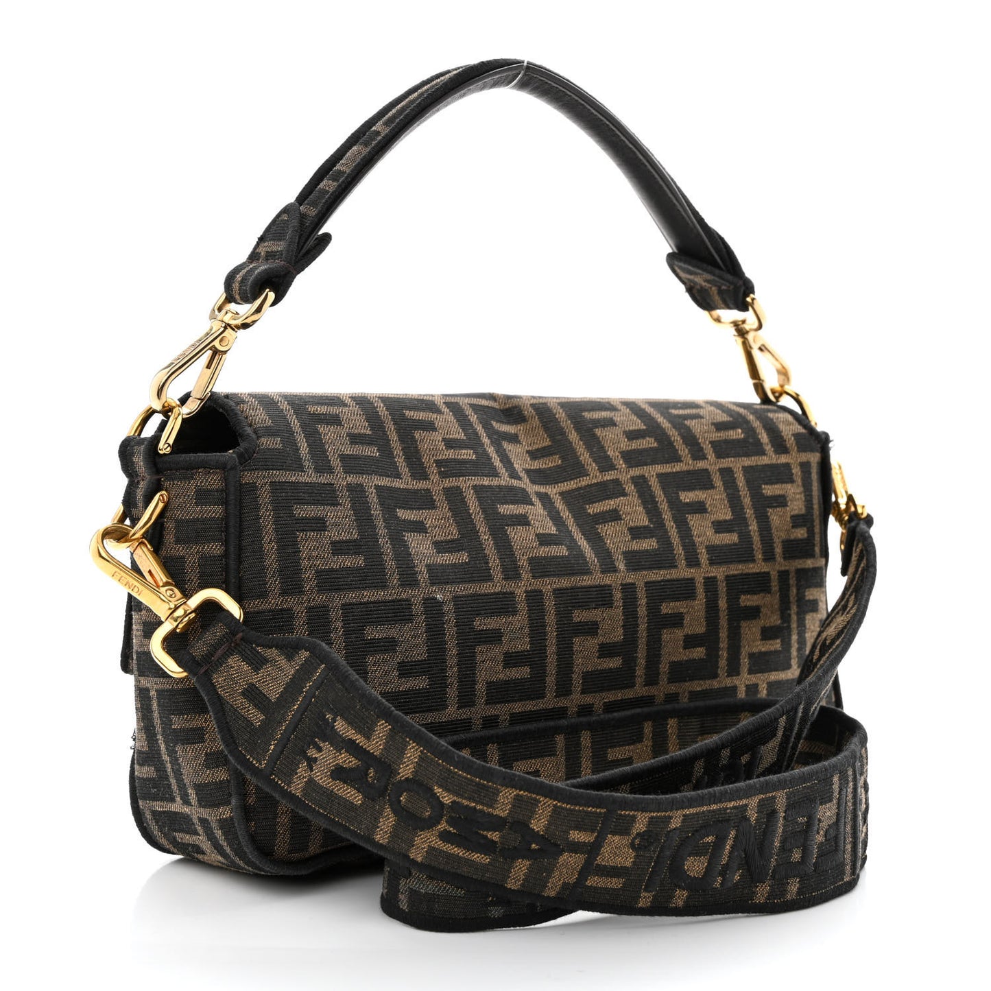 Fabric Jacquard FF 1974 Medium Baguette Tobacco Moro Black