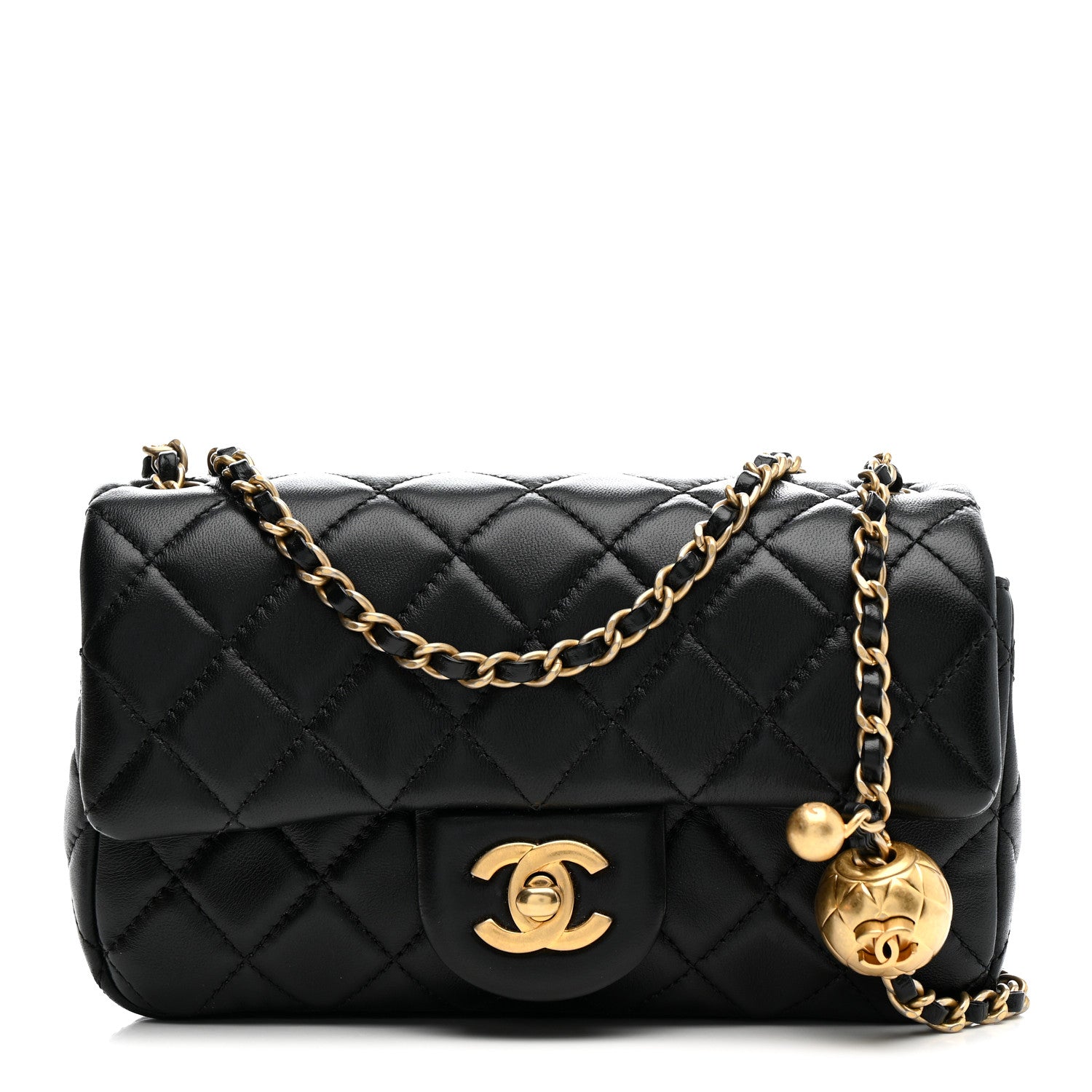 Chanel Lambskin Quilted Mini Rectangular Pearl Crush Flap Black 1 of 13