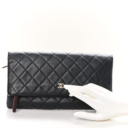 Chanel Lambskin Quilted CC Beauty Clutch Black 2 of 11