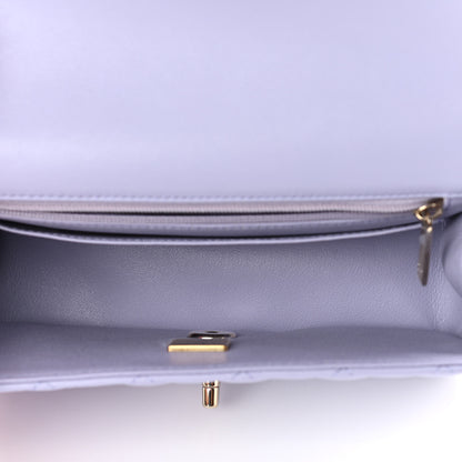 Chanel Lambskin Quilted Mini Top Handle Rectangular Flap Light Purple 5 of 10