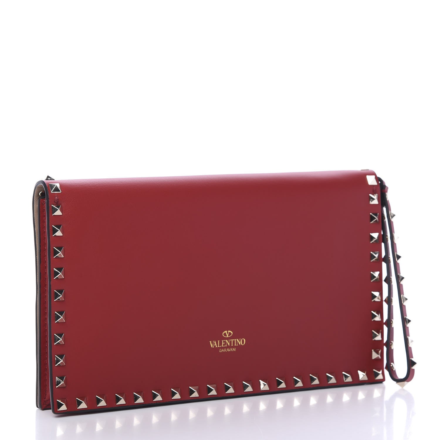 Valentino Garavani Nappa Rockstud Wristlet Clutch Rosso Valentino 2 of 6