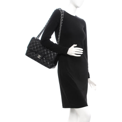 Chanel Caviar Quilted Jumbo Double Flap Black 2 of 8
