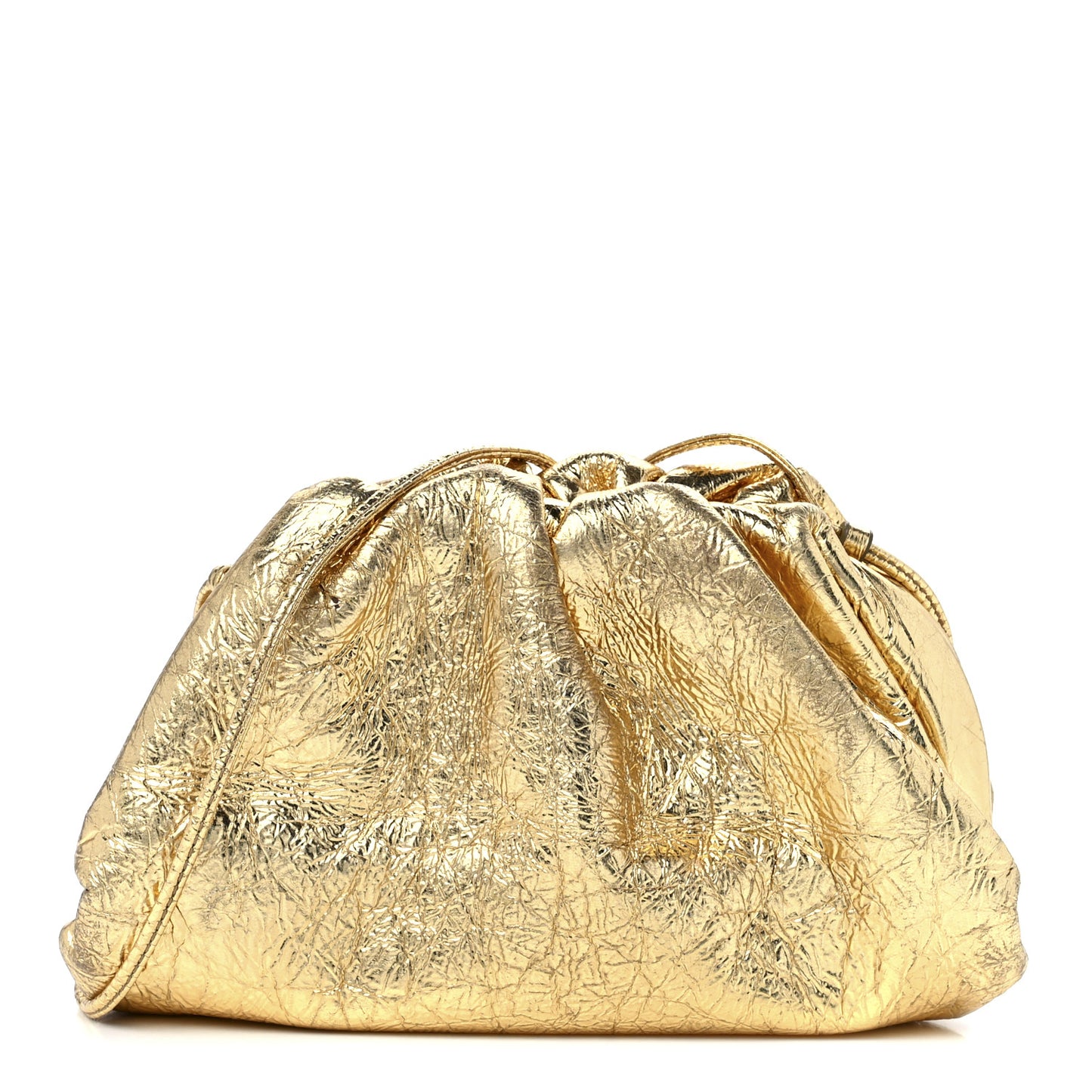 Metallic Crinkled Lambskin The Mini Pouch Oro