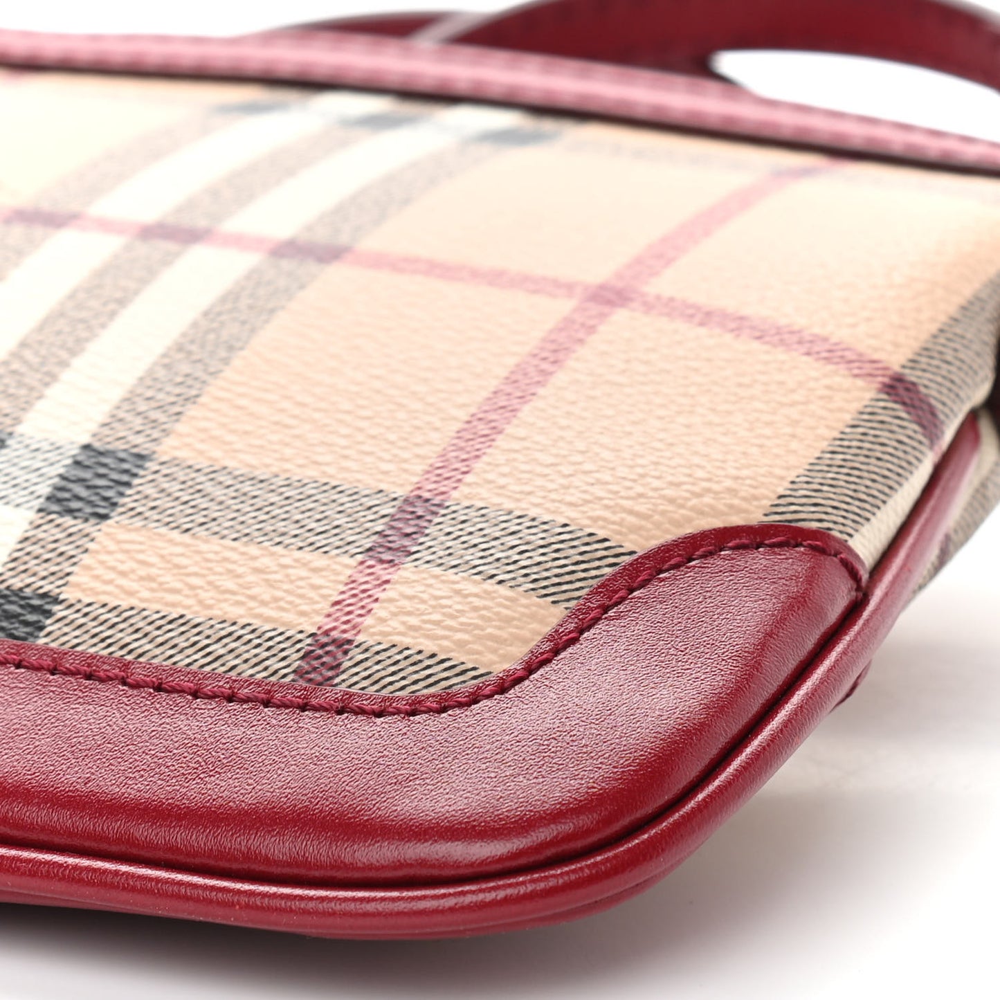 Haymarket Check Small Peyton Crossbody Clutch Bag Military Red