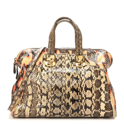 Fendi Snakeskin Large Chameleon Tote Multicolor 1 of 10