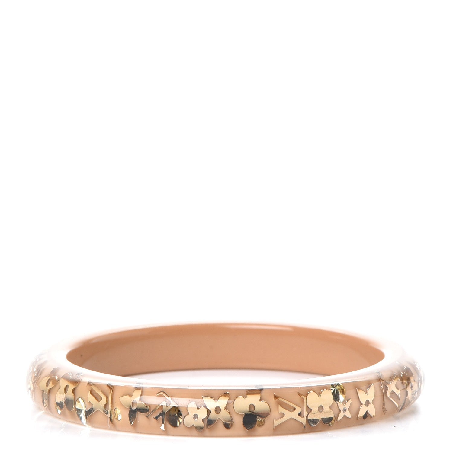 Louis Vuitton Resin Swarovski Medium Inclusion Bracelet PM Beige 1 of 3