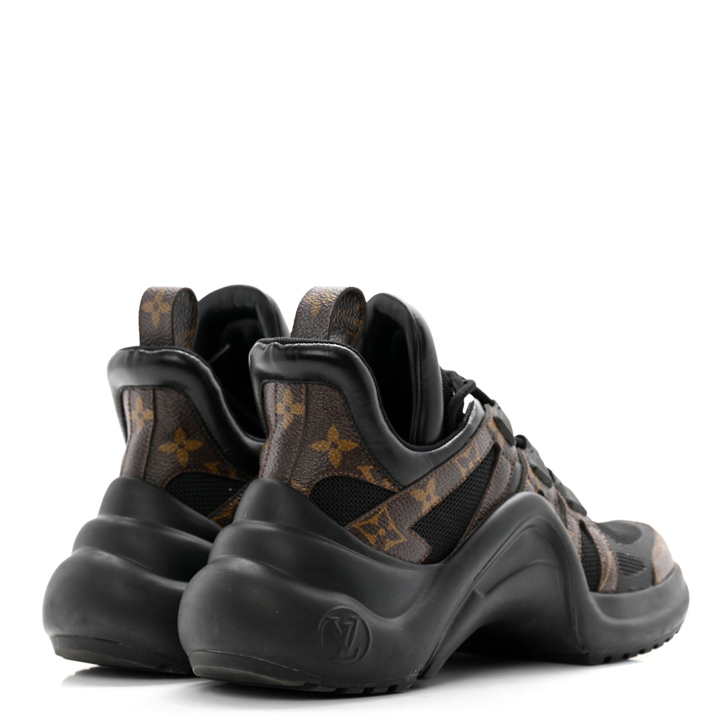 Calfskin Patent Monogram LV Archlight Sneakers 38 Black