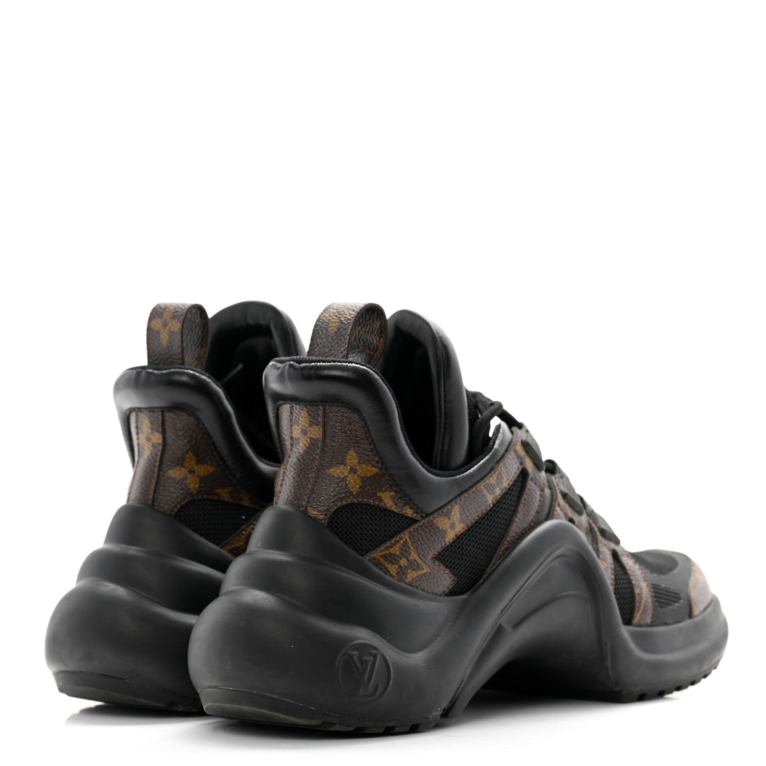 Louis Vuitton Calfskin Patent Monogram LV Archlight Sneakers 38 Black 4 of 10