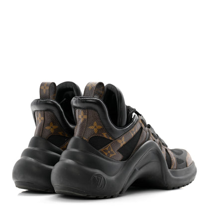 Louis Vuitton Calfskin Patent Monogram LV Archlight Sneakers 38 Black 4 of 10