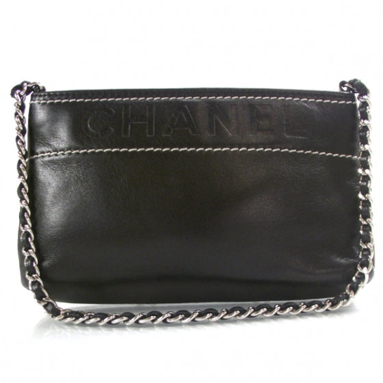 Chanel Leather Sac Pochette Black 1 of 9