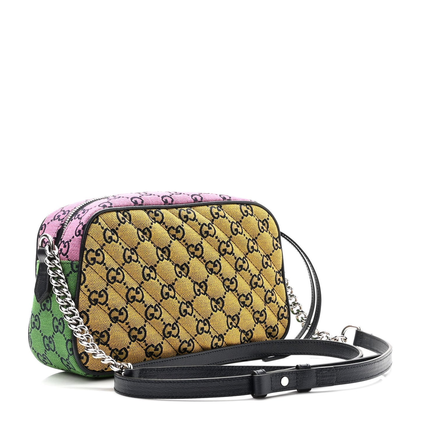 Monogram Multicolor Matelasse Diagonal Small GG Marmont Chain Shoulder Bag Red Blue Yellow Green Pink