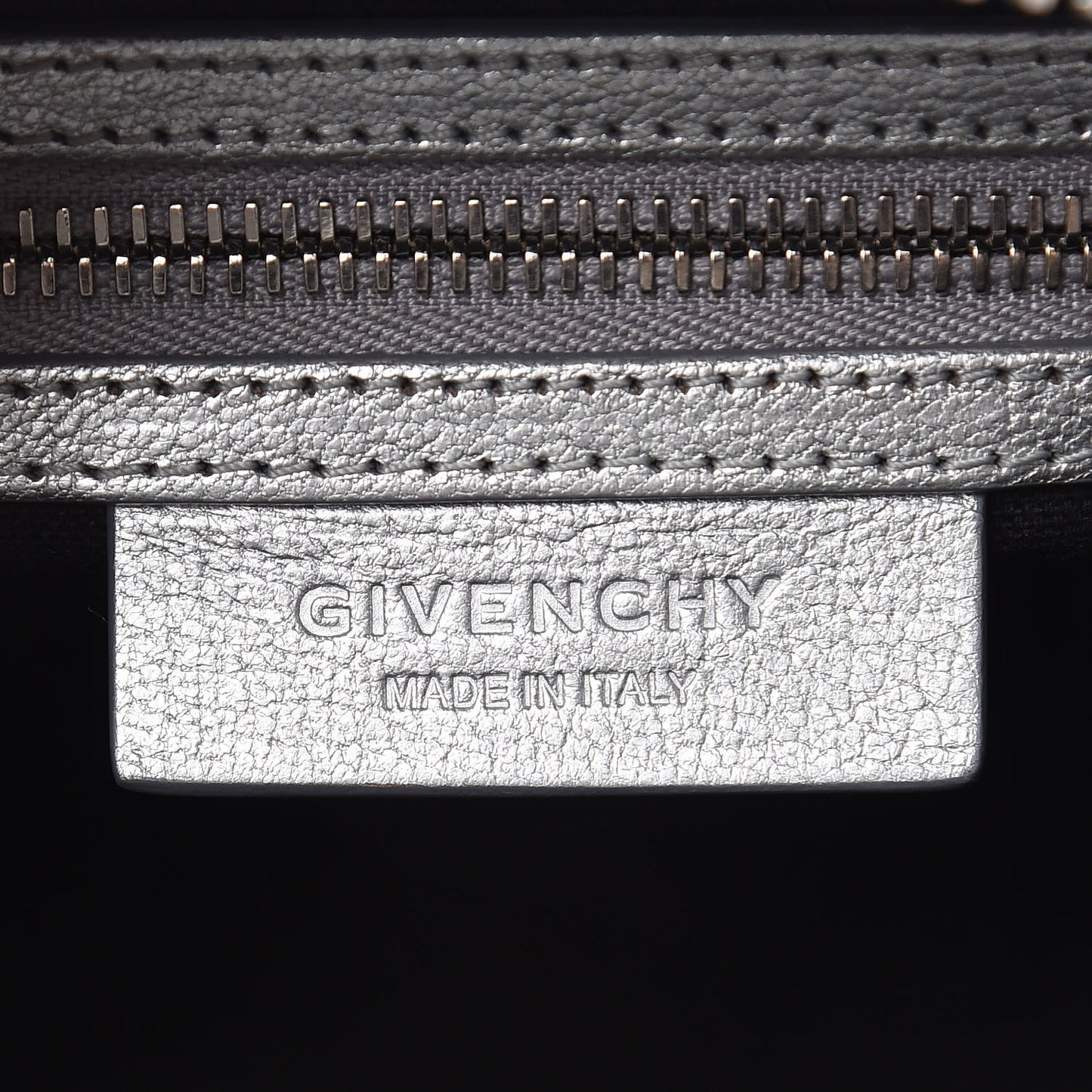 Metallic Sugar Goatskin Mini Antigona Silver