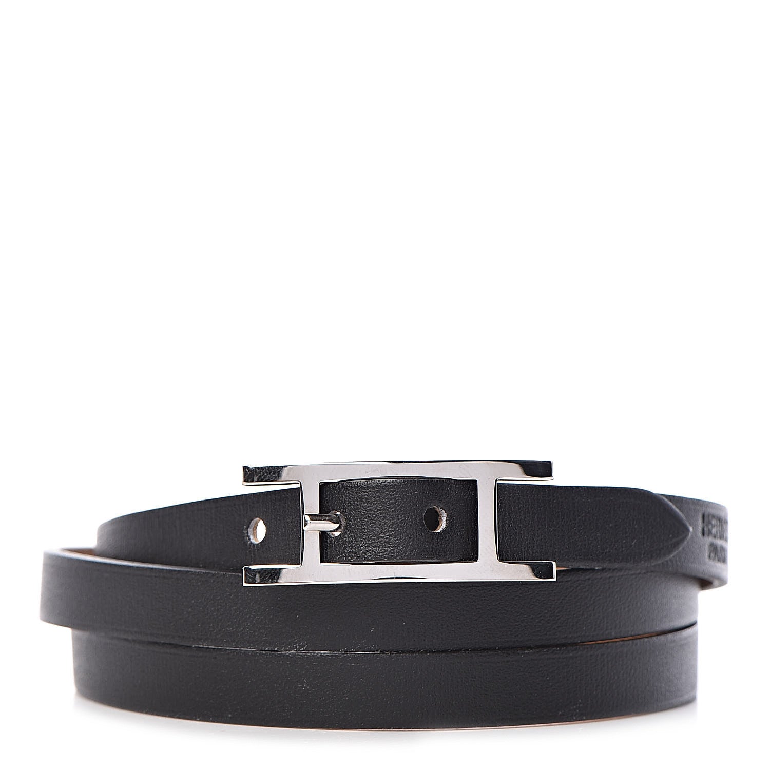 Hermes Swift Hapi 3 MM Triple Tour Bracelet S Black 1 of 6