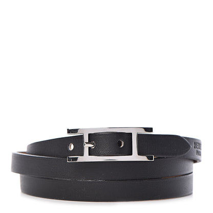 Hermes Swift Hapi 3 MM Triple Tour Bracelet S Black 1 of 6