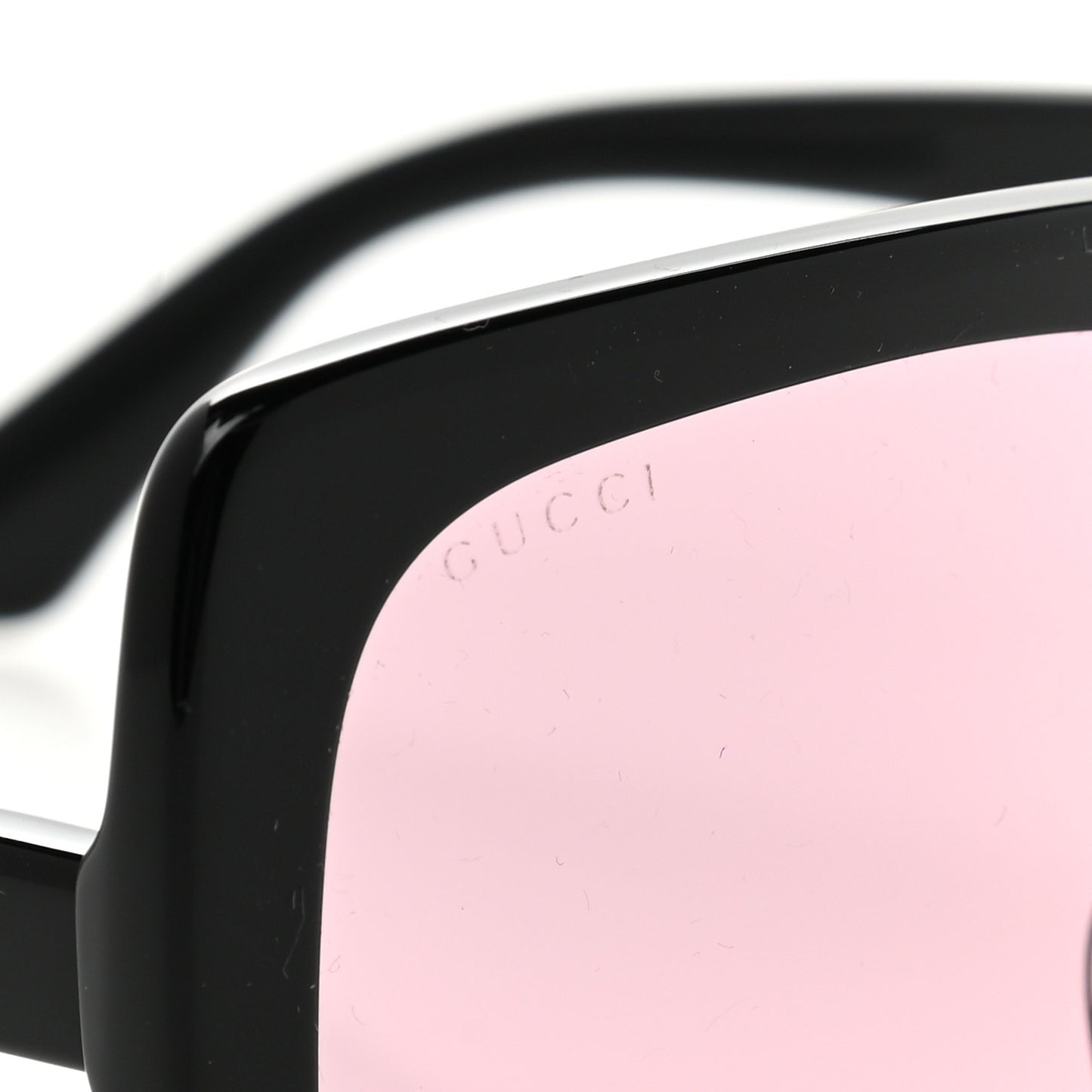 Crystal Square Frame GG Sunglasses GG0418S Black Pink