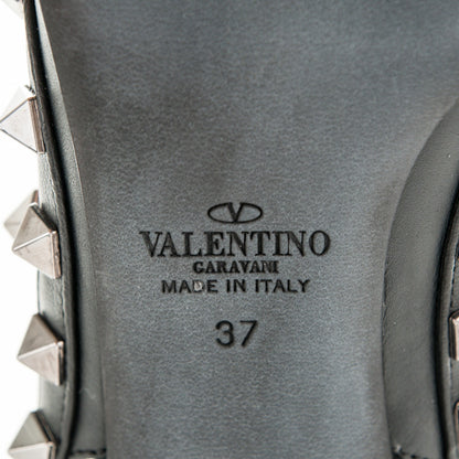 Valentino Garavani Nappa Rockstud Ankle Strap Pumps 37 Black 6 of 8