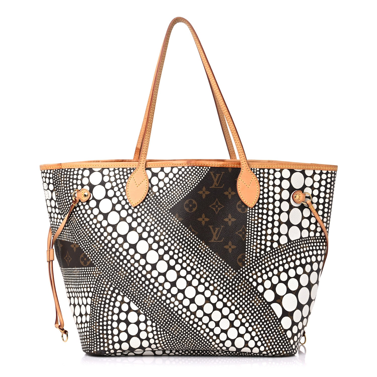 Louis Vuitton Monogram Kusama Waves Neverfull MM White 1 of 14