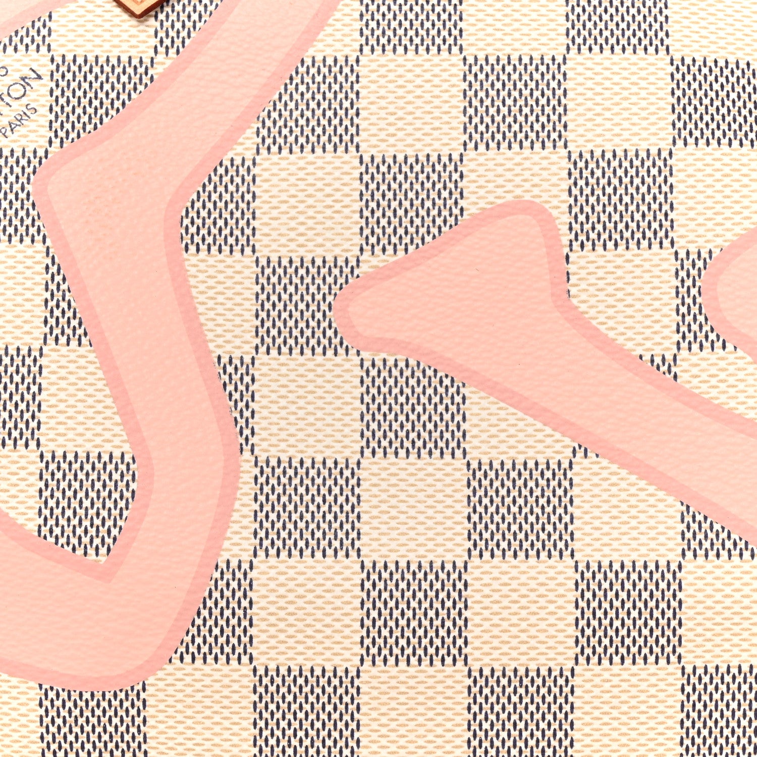 Louis Vuitton Damier Azur Tahitienne Speedy Bandouliere 30 Rose Ballerine 7 of 9