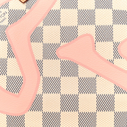 Louis Vuitton Damier Azur Tahitienne Speedy Bandouliere 30 Rose Ballerine 7 of 9