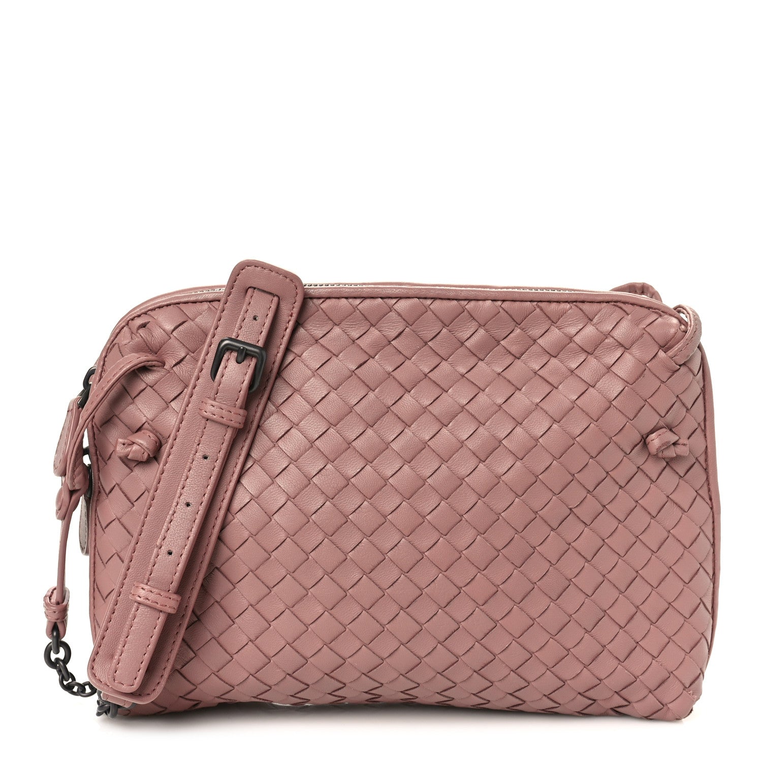 Bottega Veneta Nappa Intrecciato Nodini Crossbody Messenger Deco Rose 1 of 8