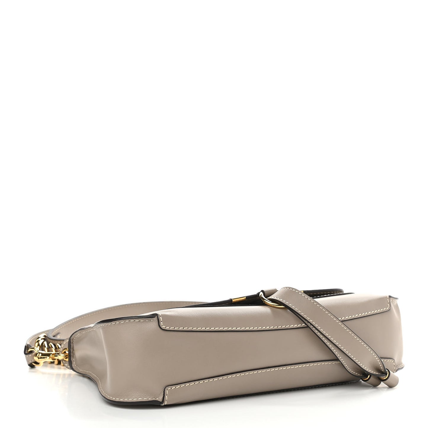 Calfskin Medium Marcie Saddle Shoulder Bag Motty Grey