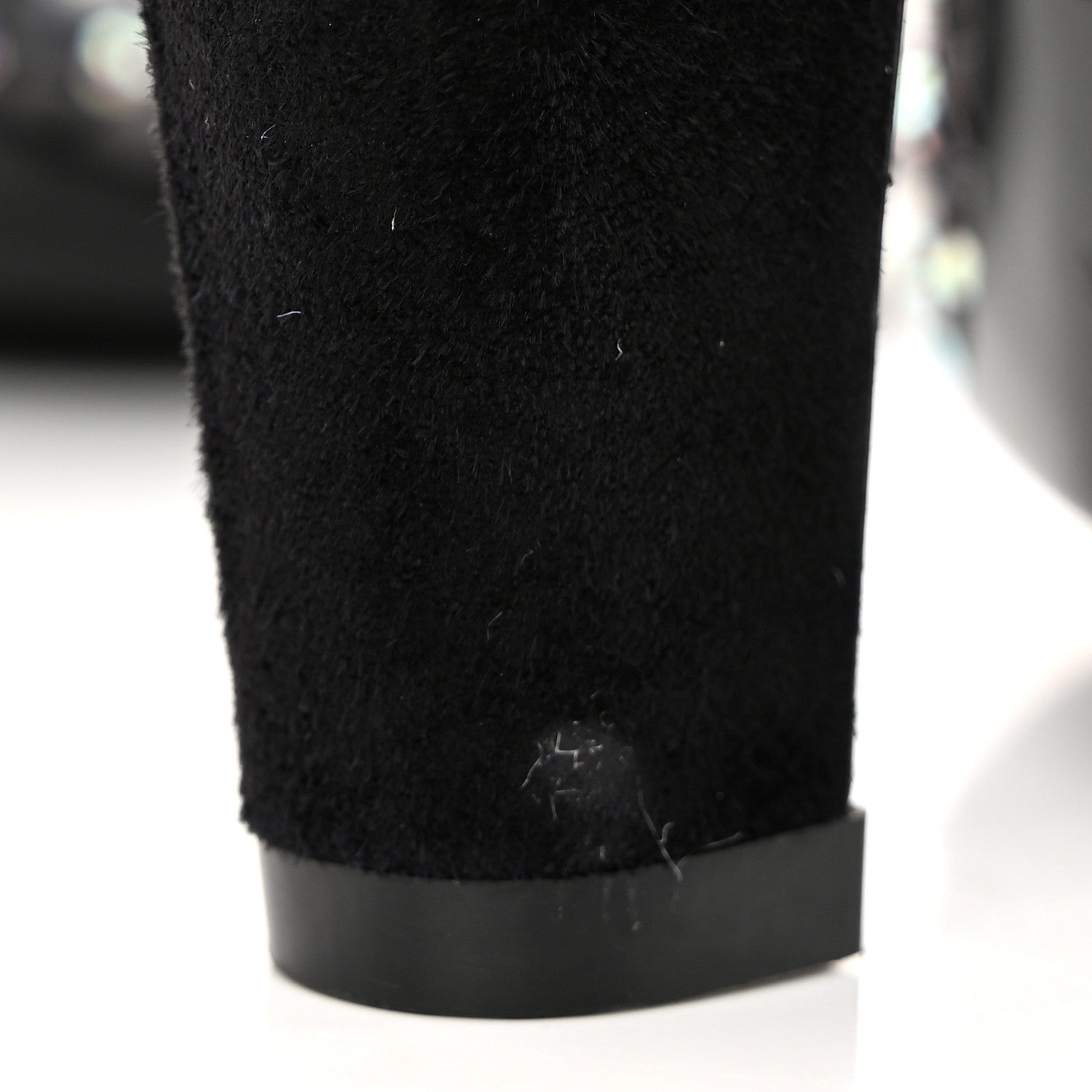 Saint Laurent SAINT LAURENT Mesh Crystal Koller 100 Knee High Boots 37 Black 8 of 8