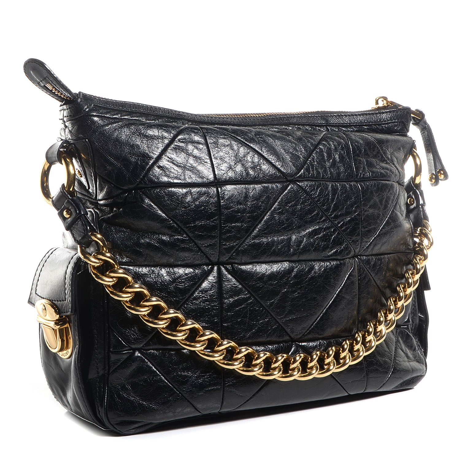 Marc Jacobs Leather Patchwork Multipocket Hobo Black 3 of 8