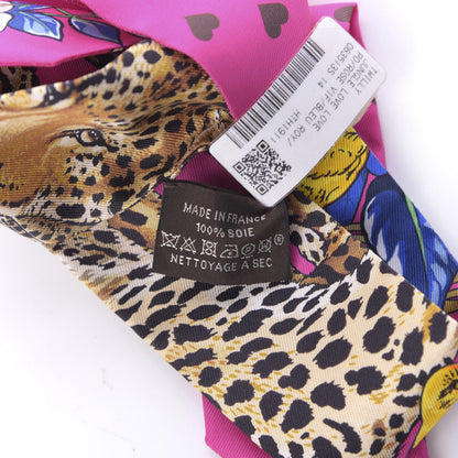 Hermes Silk Jungle Love Love Twilly Rose Vif Bleu Roy 4 of 4