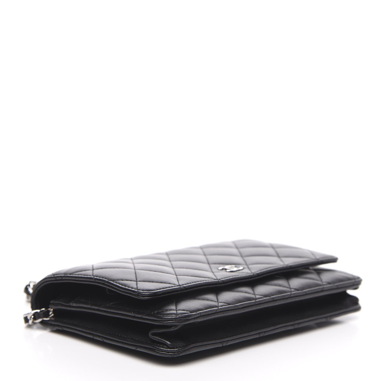 Chanel Lambskin Quilted Wallet On Chain WOC Black 4 of 14
