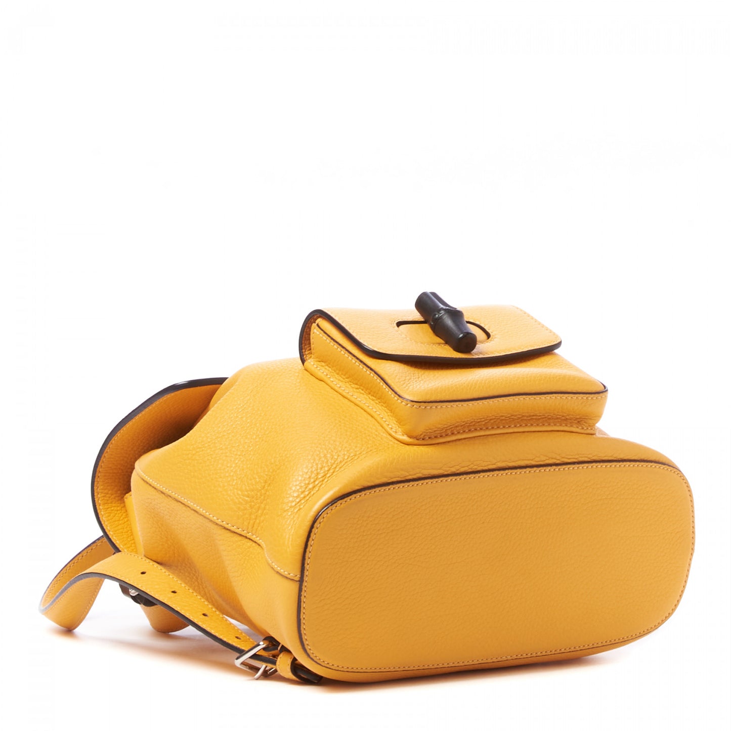 Calfskin Bamboo Small Backpack Yellow