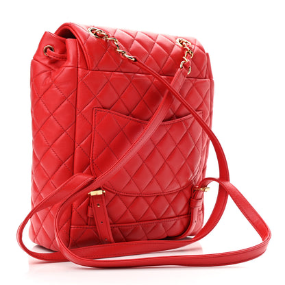 Chanel Lambskin Quilted Small Urban Spirit Backpack Red 3 of 11