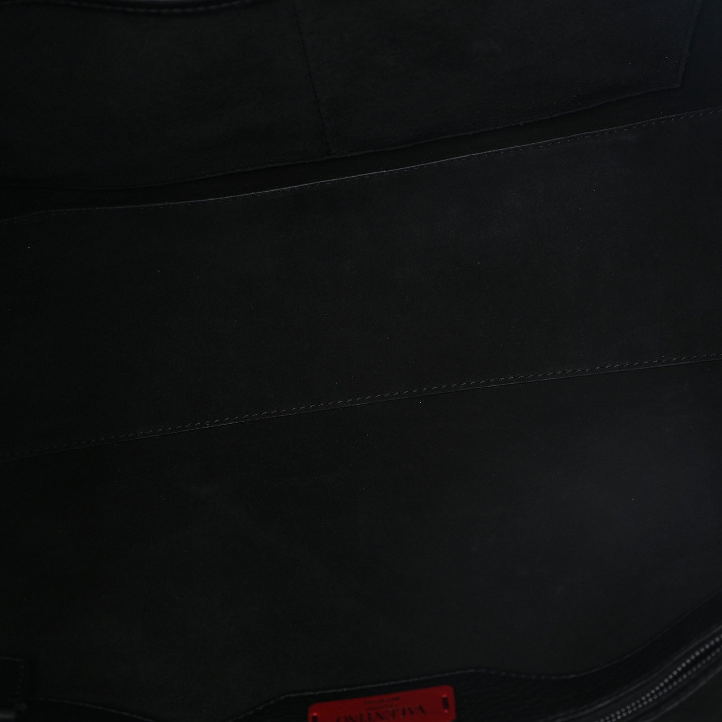 Grained Calfskin Rockstud Shoulder Tote Black