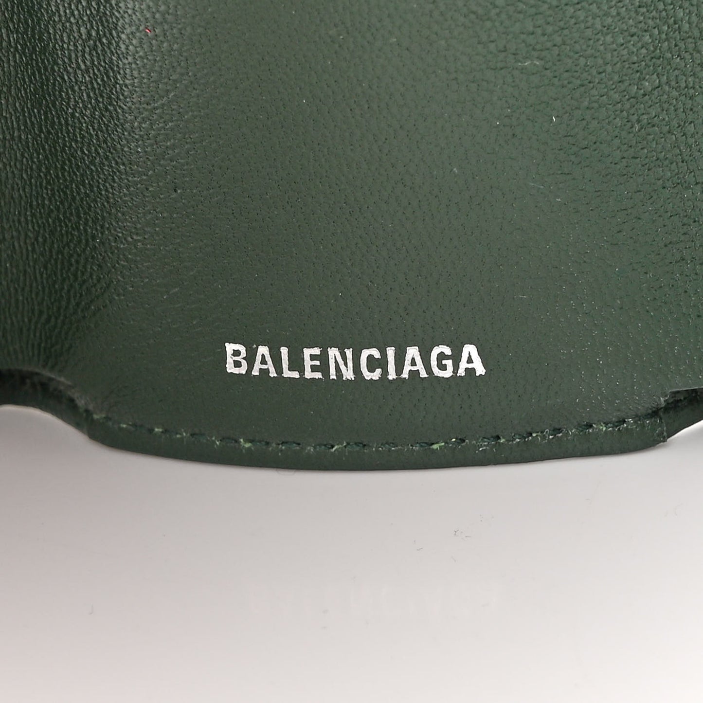 Calfskin Crocodile Embossed Mini Papier Wallet Dark Green