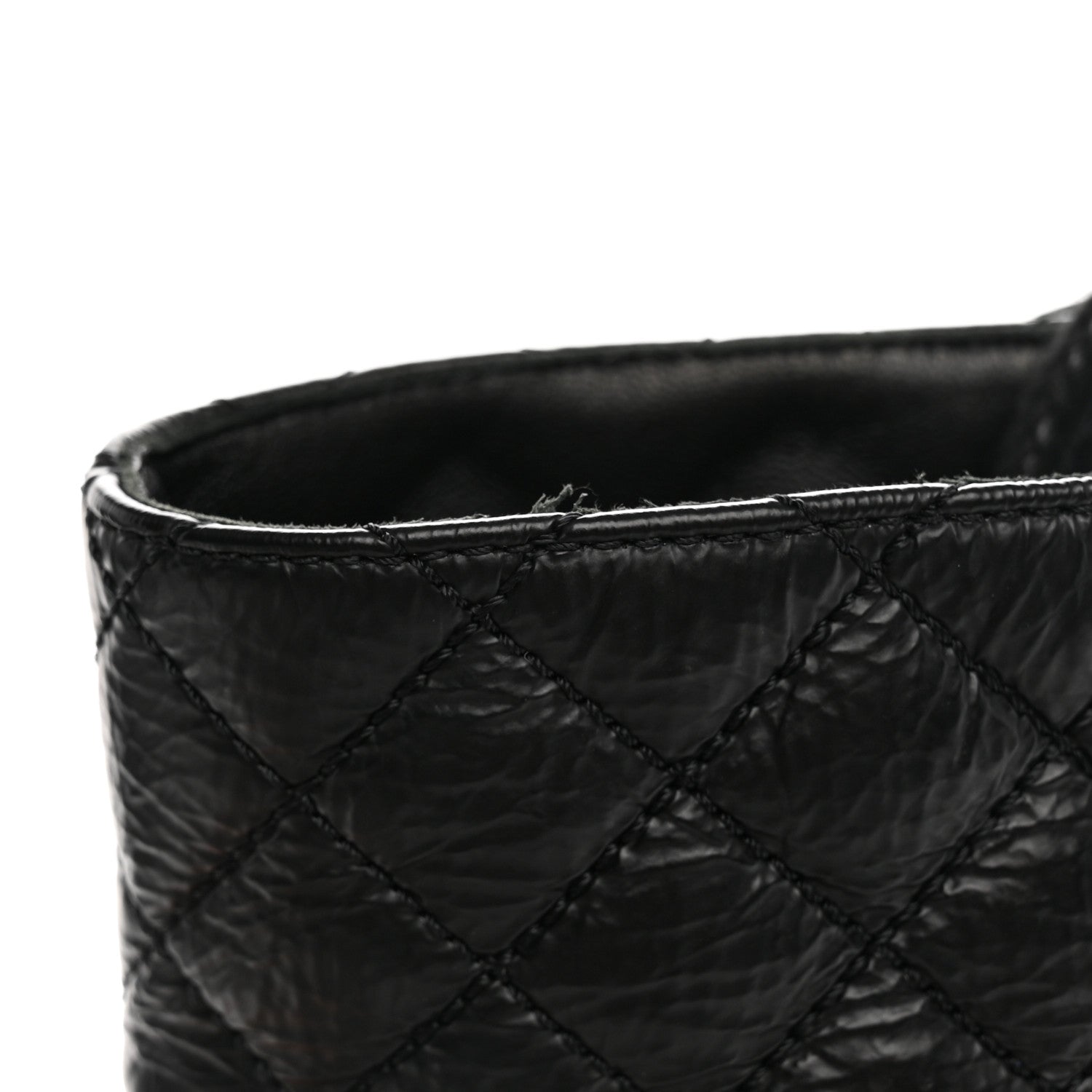 Chanel Shiny Calfskin Quilted Lace Up Combat Boots 35.5 Black 16 of 18