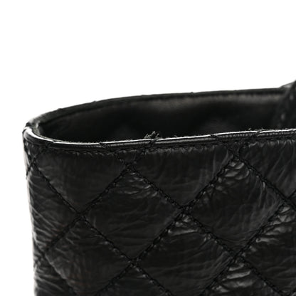 Chanel Shiny Calfskin Quilted Lace Up Combat Boots 35.5 Black 16 of 18