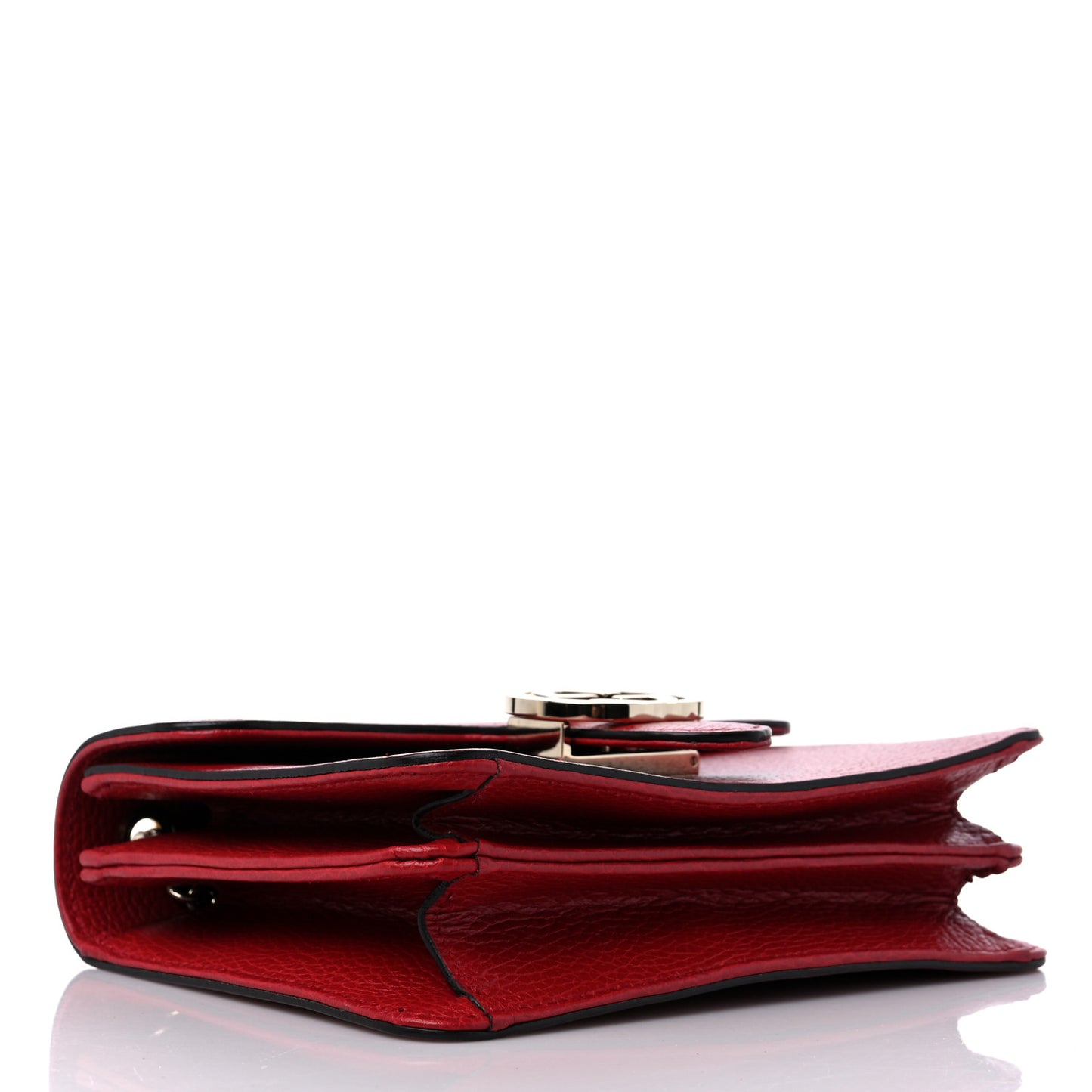 Dollar Calfskin Small Interlocking G Shoulder Bag Red