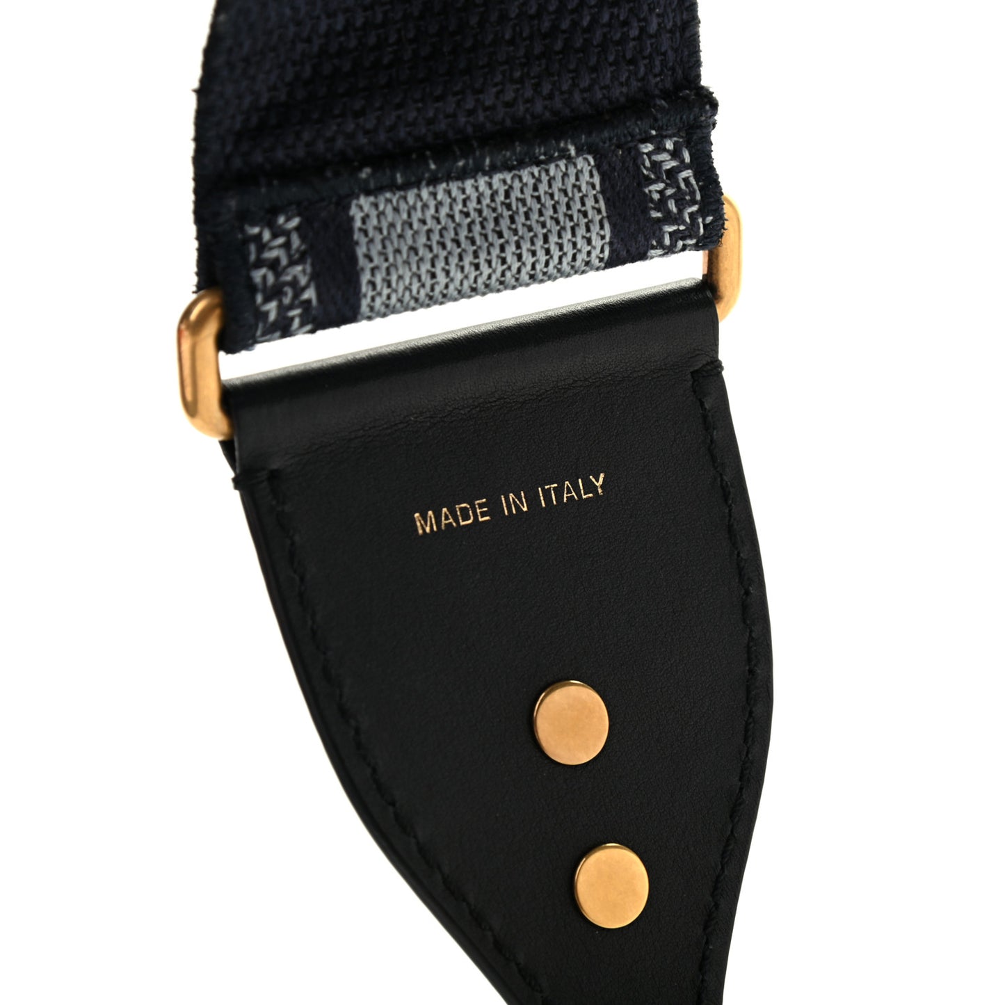 Canvas Embroidered Shoulder Strap Blue