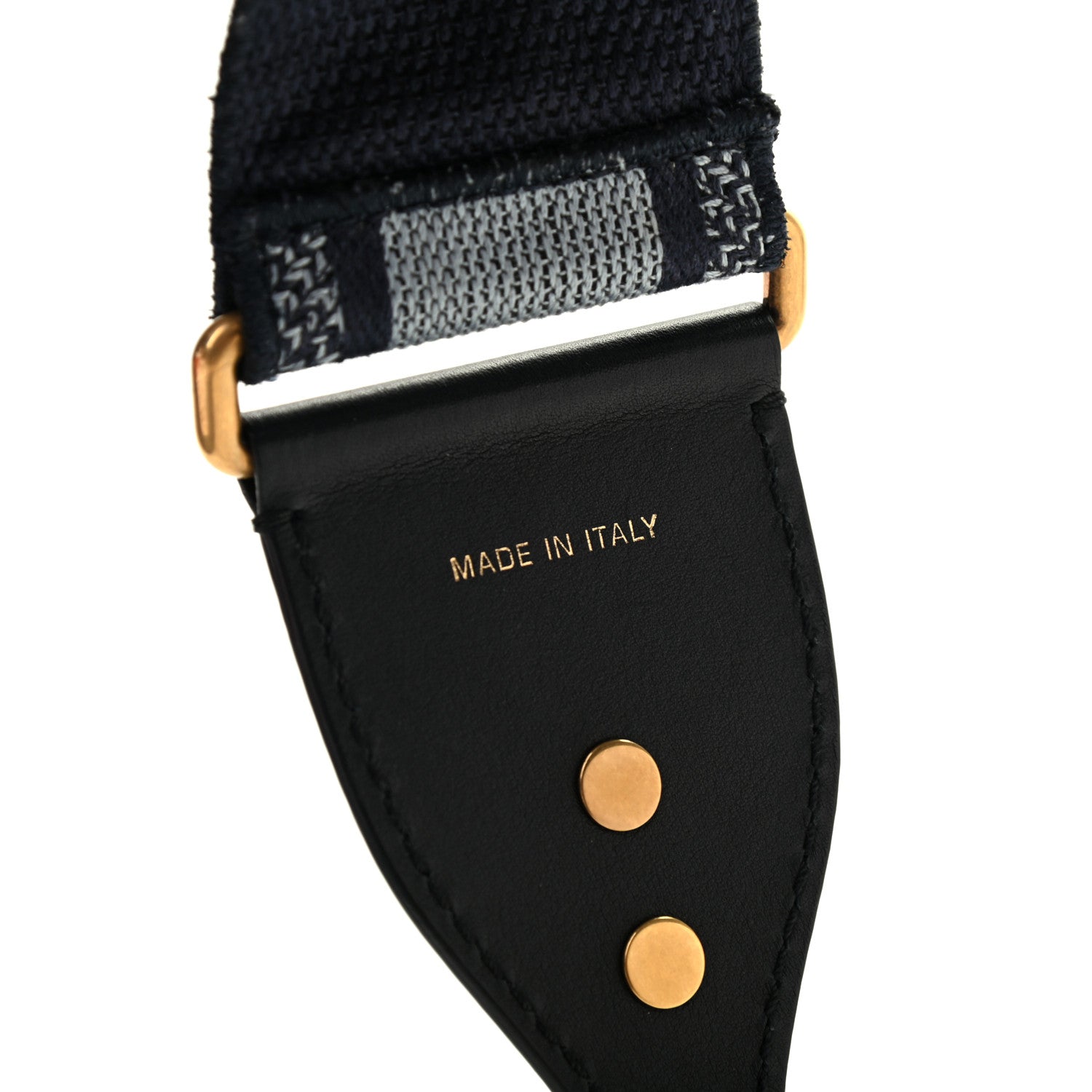 Christian Dior Canvas Embroidered Shoulder Strap Blue 3 of 4