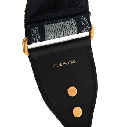 Christian Dior Canvas Embroidered Shoulder Strap Blue 3 of 4