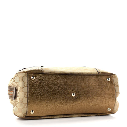Gucci Monogram Small Princy Satchel Metallic 4 of 16