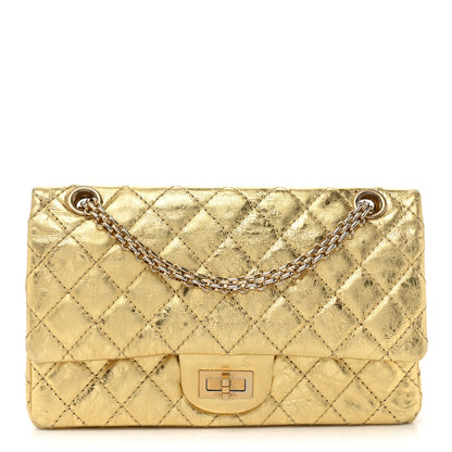 Chanel Metallic Aged Calfskin Quilted 2.55 Reissue 225 Flap Gold 1 of 23