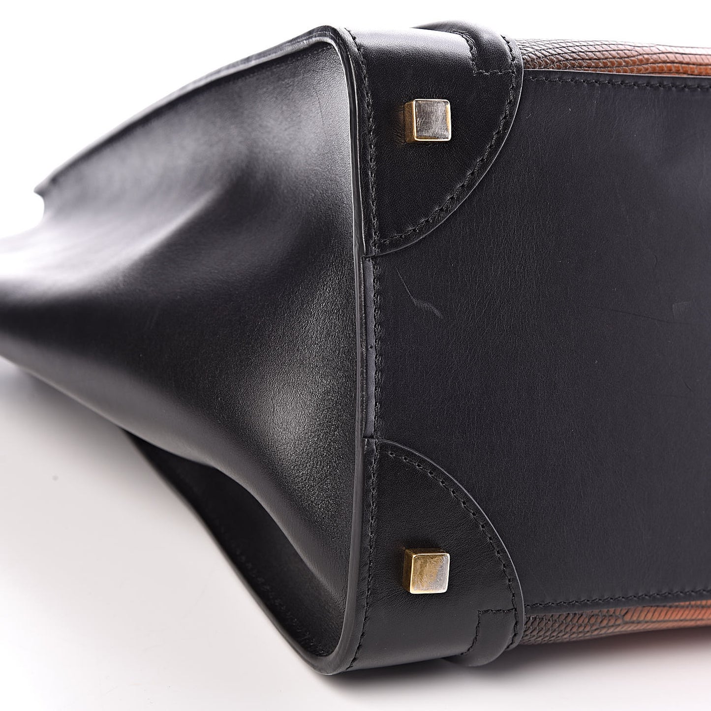 Lizard Mini Luggage Cognac