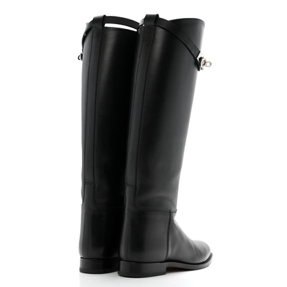 Hermes Box Kelly Jumping Boots 36 Black 4 of 10